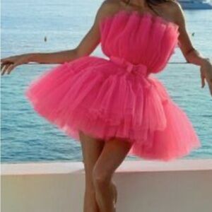 Fashion Nova Strapless Pink Dress